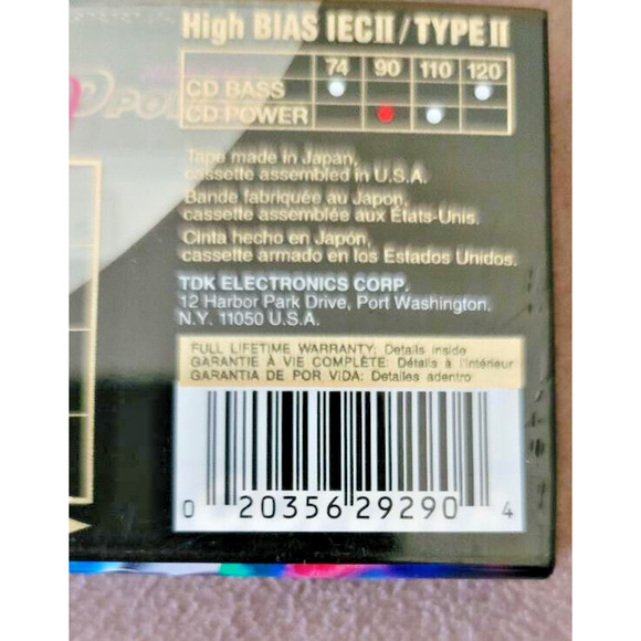 3 TDK CD Power High Bias Sealed Blank Audio Cassette Tapes - Picture 3 of 4